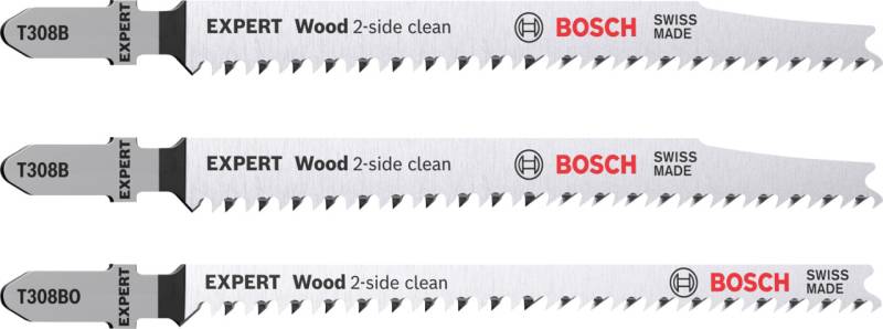Bosch Expert Stichsägeblätter Wood 2-side clean 3-teilig T308B/BO von Bosch