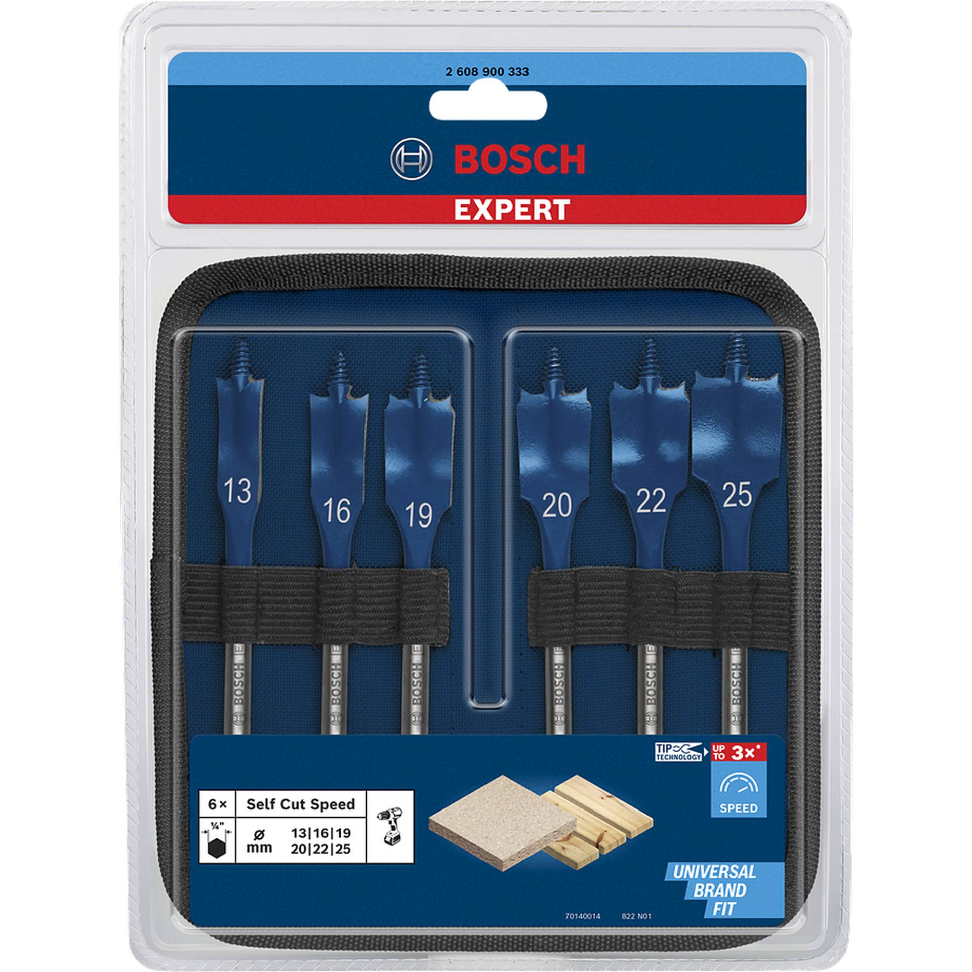 Bosch Flachfräsbohrer-Set 'Expert Self Cut Speed' Ø 13-25 mm 6-teilig Bosch Flachfräsbohrer-Set 'Expert Self Cut Speed' Ø 13-25 mm 6-teilig von Bosch