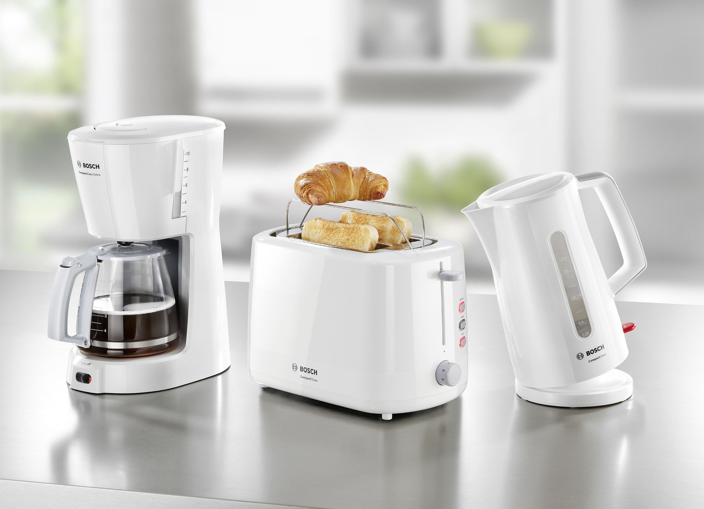 Bosch Frühstücksserie im kompakten Design, Toaster, Weiss von Bosch