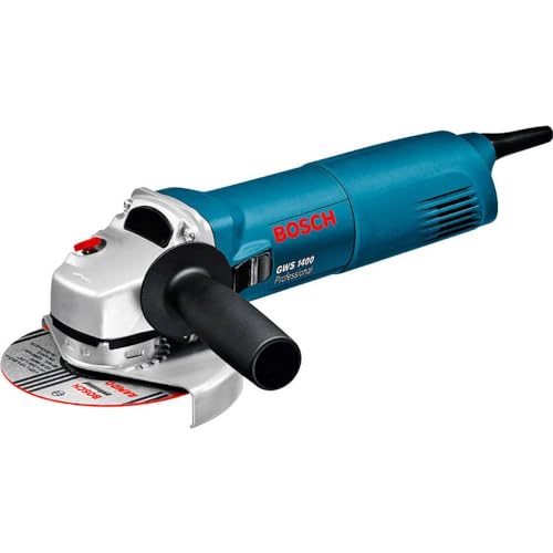 Bosch Professional Winkelschleifer GWS 1400 (Leistung 1.400-W-Motor, 125 mm Scheiben-Ø, Aufnahmeflansch, Schutzhaube, Spannmutter, Zweilochschlüssel, im Karton) von Bosch Professional