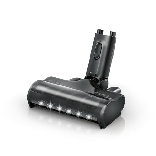 Bosch Hartboden-Softdüse mit LED-Beleuchtung BHZUNGHF, für Unlimited 9 und 10 Akku-Staubsauger, ideal für Parkett und Fliesen, sanfte Reinigung, Original-Zubehör, motorisierte Bürste, schwarz von Bosch Hausgeräte