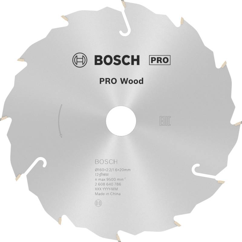 Bosch Hartmetall Kreissägeblatt 160 mm x 20 mm x 2,4 mm von Bosch PRO