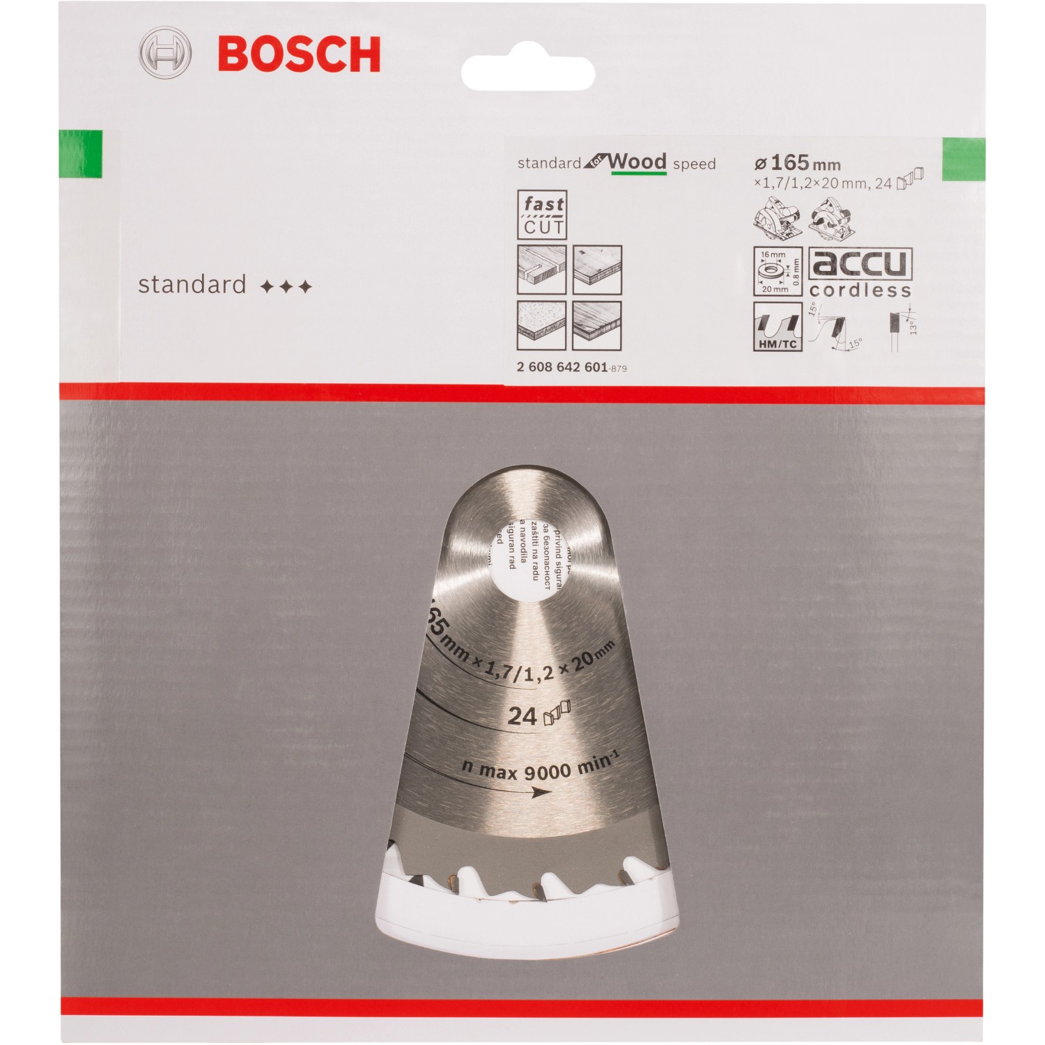 Bosch Hartmetall Kreissägeblatt 165 mm x 20 mm x 1,7 mm Bosch Hartmetall Kreissägeblatt 165 mm x 20 mm x 1,7 mm von Bosch PRO