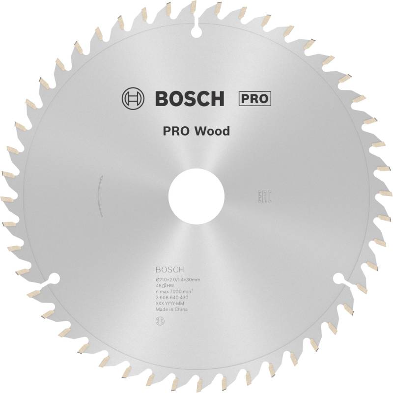 Bosch Hartmetall Kreissägeblatt 210 mm x 30 mm x 2 mm von Bosch PRO