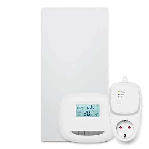 Bosch Heat Infrared 4000 P - Infrarot Wandheizung mit Set aus Funkregler und Steckdosenadapter, Strahlend - Energieeffizienter Heizkörper mit idealer Wärmeverteilung - 700 Watt (15 m²) von Bosch Thermotechnik