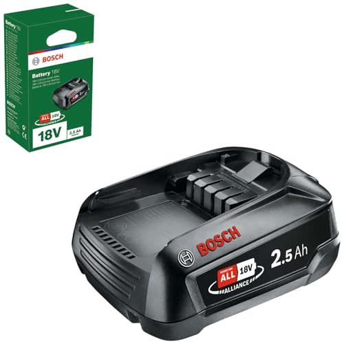 Bosch Akku und Ladegerät Starterset PBA 18V (18V System, 2,5Ah Akku, Ladegerät, in Kartonverpackung) von Bosch