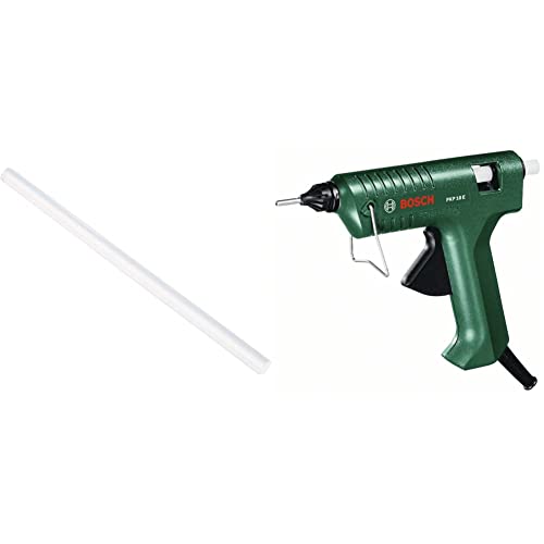 Bosch Klebesticks Cristal (10 Stück, Ø 7 mm) Klebepistole PKP 18 E (1x extralange Düse, 230 Volt) Grün von Bosch