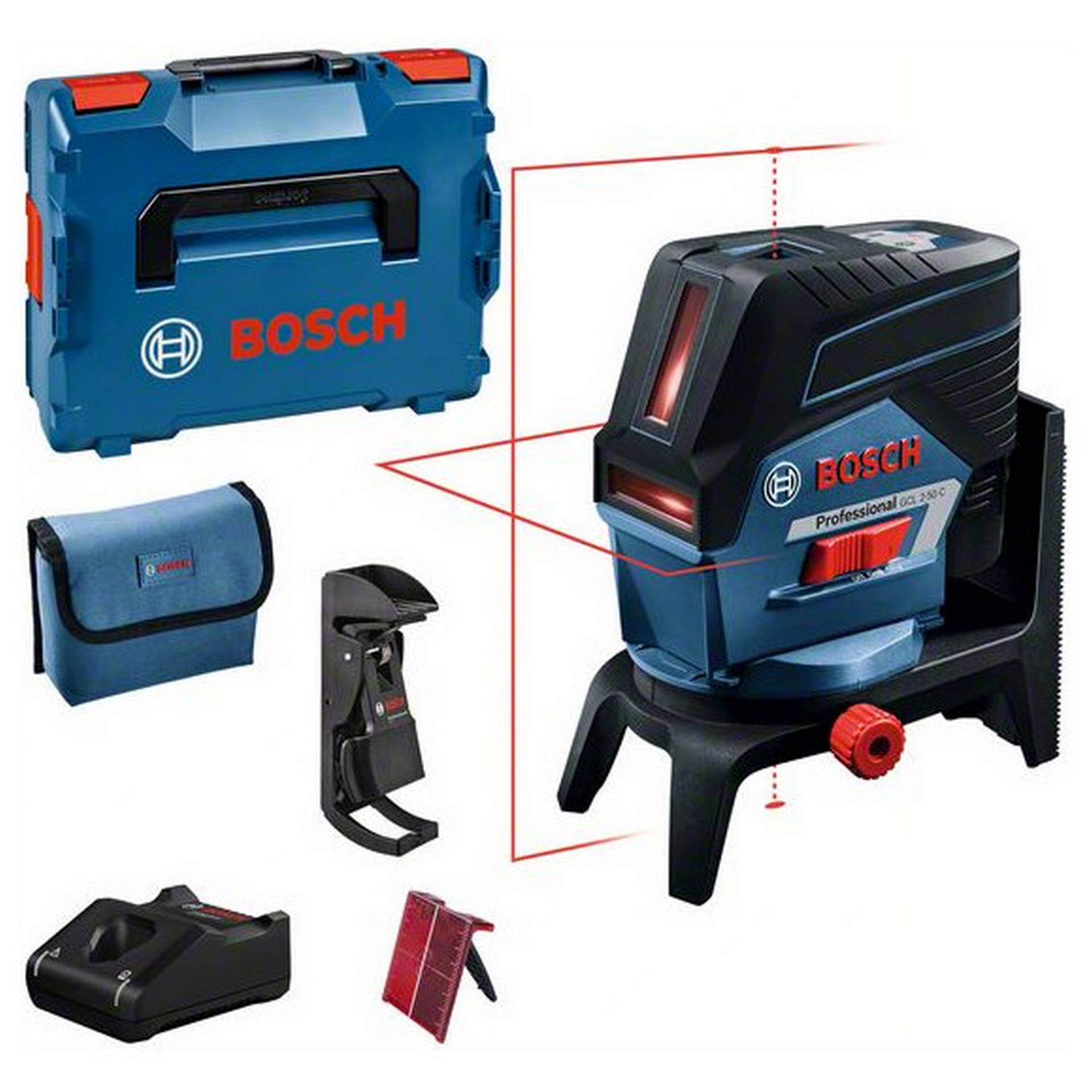 Bosch Kombilaser 'GCL 2-50 C Professional' mit 12 V Akku, in L-BOXX von Bosch