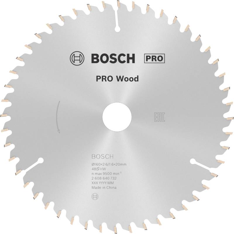 Bosch Kreissägeblatt Optiline Wood 160 mm x 26 mm x 20 mm 48 Zähne von Bosch PRO