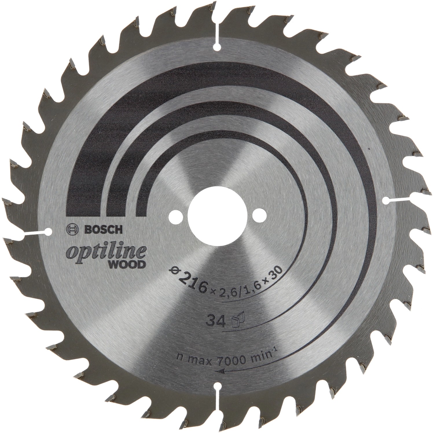 Bosch Kreissägeblatt Optiline Wood Ø 216 mm x 30 mm x 2,6 mm /1,6 mm 34 Zähne Bosch Kreissägeblatt Optiline Wood Ø 216 mm x 30 mm x 2,6 mm /1,6 mm 34 Zähne von Bosch PRO