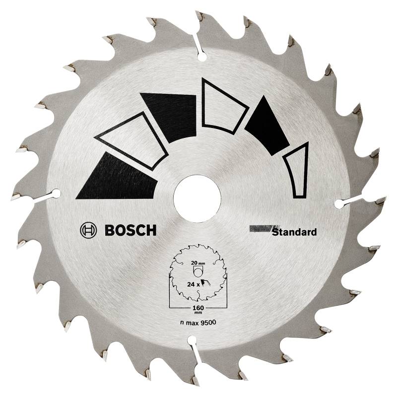 Bosch Kreissägeblatt "Standard" 24 Zähne Ø 160 mm von Bosch