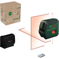 Bosch Kreuzlinienlaser UniversalLevel 2 (Laserkreuz inkl. integrierter Lotpunkte für präzises Ausrichten und einfache Übertragung von Referenzen, im von Bosch