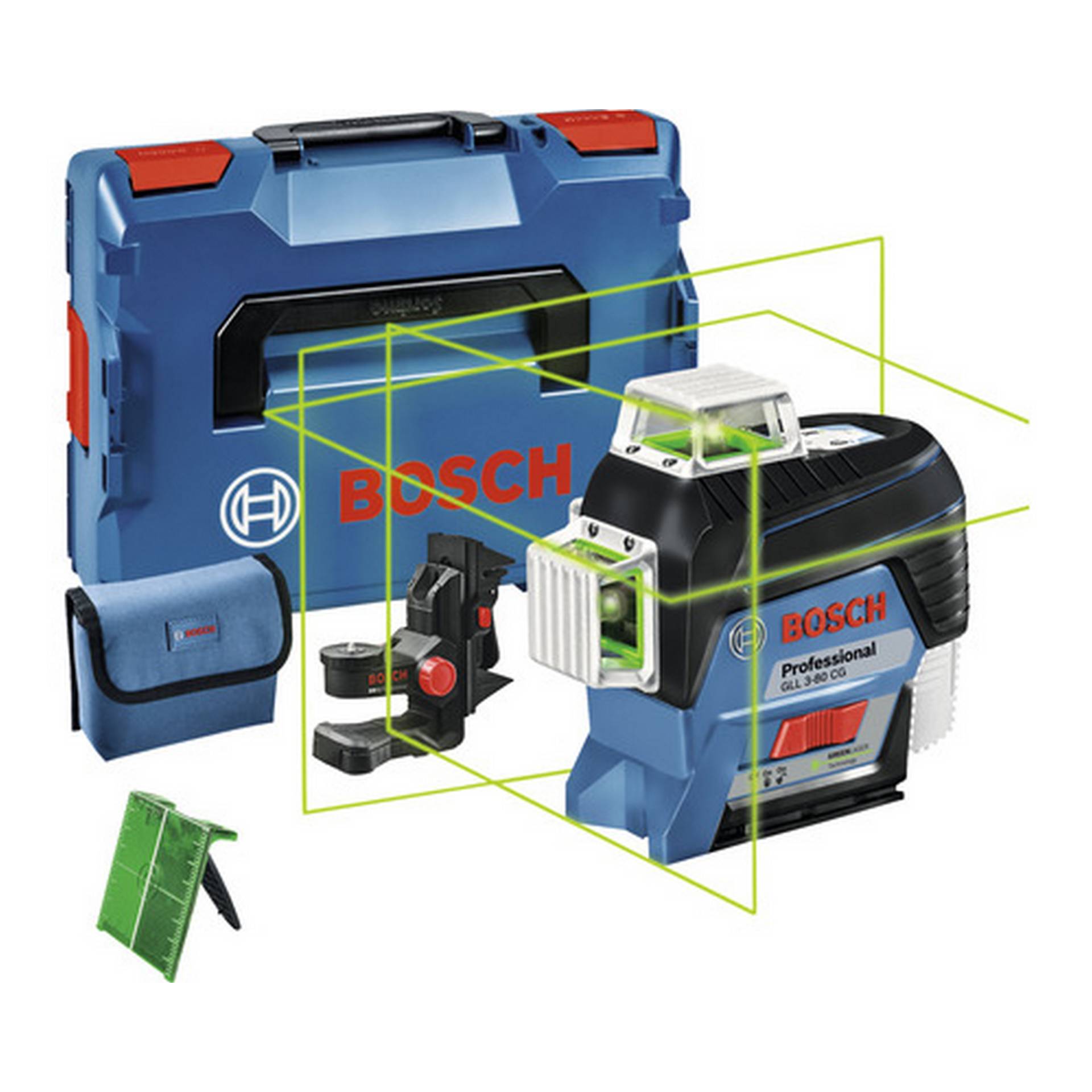 Bosch Linienlaser 'GLL 3-80 CG Professional' mit Zubehör, in L-BOXX von Bosch