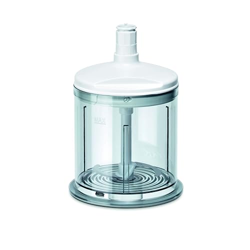Bosch Hausgeräte Universalzerkleinerer MFZ4050, schnelles Zerkleinern von Lebensmitteln, Feinschliff-Edelstahlmesser, 0,75l nutzbares Füllvolumen, sicherer Stand, weiß, 14 cm l x 14 cm w x 20 cm h von Bosch Hausgeräte