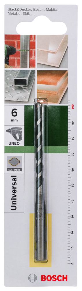 Bosch Mehrzweckbohrer Ø 6 mm, 100 mm, SDS Quick von Bosch