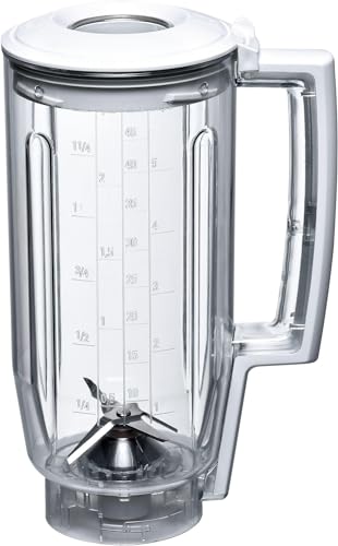 Bosch Mixer-Aufsatz MUZ5MX1, Füllmenge 1,25 Liter, Kunststoff, Mixen von Shakes oder Cocktails, spülmaschinengeeignet, passend für Küchenmaschine Serie 4 und Serie 2 von Bosch Hausgeräte