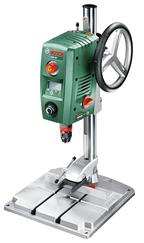 Bosch Home and Garden Tischbohrmaschine PBD 40 (710 W, Max. Bohr-Ø in Stahl/Holz: 13 mm/40 mm, Bohrhub 90mm, im Karton), Grün von Bosch Home and Garden