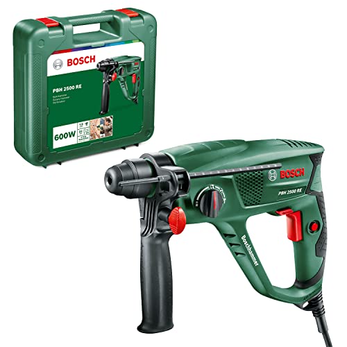 Bosch Home and Garden Bosch Bohrhammer PBH 2500 RE (SDS Bohrfutter, Tiefenanschlag, Zusatzhandgriff, Koffer (600 W, Bohr-Ø Beton 22 mm)) von Bosch Home and Garden