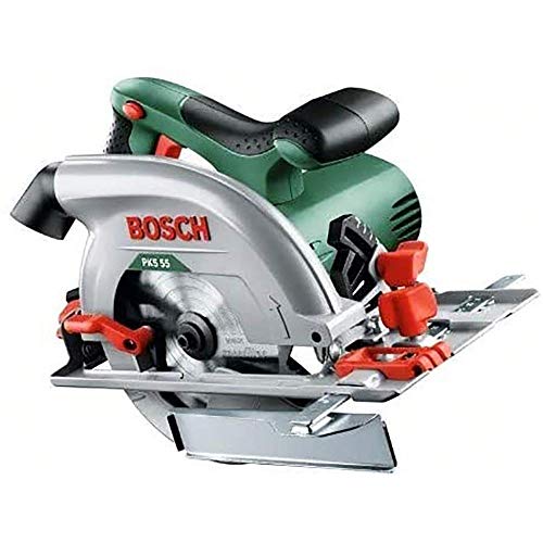 Bosch Handkreissäge PKS 55 (1200 W, 160 mm Sägeblatt, Schnitttiefe bis 55 mm, kompaktes Design) von Bosch
