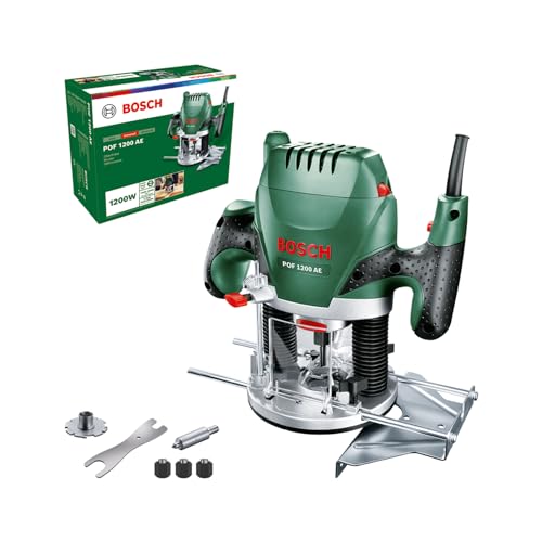 Bosch Home and Garden Bosch Oberfräse POF 1200 AE (1200 Watt, inkl. Zubehör für präzise Holzbearbeitung, für unterschiedliche Holzarten) von Bosch Home and Garden