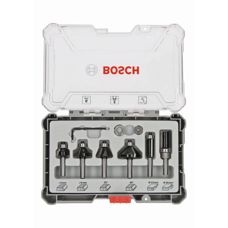 Bosch 'PRO' Rand- und Kantenfräser-Set 6-teilig Ø 8 mm von Bosch