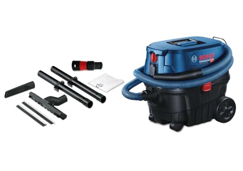 Bosch Professional 12V System Akku Nass-/Trockensauger GAS 12V-25 (inkl. Fugendüse, 3 m Schlauch, antistatisches Rohr, Durchführungsfilter, HEPA-Filter, im Karton) von Bosch Professional