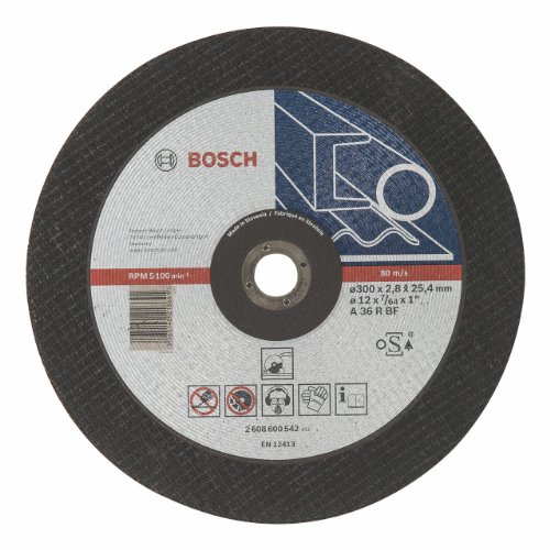 Bosch Professional 1x Trennscheibe Gerade Expert for Metal (Metall, Stahl, A 36 R BF, Ø 300 mm, 2.8 mm, Zubehör Winkelschleifer) (Packung mit 10) von Bosch