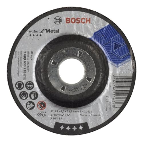 Bosch Professional 2608600218 Schleifzubehör Schruppsch.115 x 6 mm f.Metall, Bunt (Packung mit 10) von Bosch