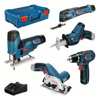 Maschinen Set 12V gsr+gst+gop+gks+gsa + 3x gba 3,0Ah + gal in xl-boxx - Bosch von Bosch