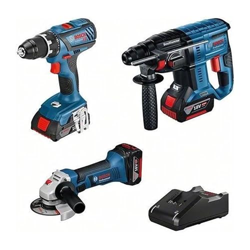 Bosch DGA90127 3-teiliges Werkzeugset für Bohrmaschine GSR 18V-28 + Schleifmaschine GWS 18 125 V-LI + Perfo GBH 18V-20 BOSCH-0615990M0S von Bosch