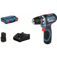 Bosch Akku-Bohrschrauber gsr 12V-15 fc, incl. 2x Akku gba 2 Ah, Schnellladegerät, Aufsatz, l-boxx von Bosch Professional