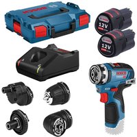 Bosch Akku-Bohrschrauber gsr 12V-35 fc 2x 3,0 Ah + Lader + 4 Aufsätze in l-boxx von Bosch Professional