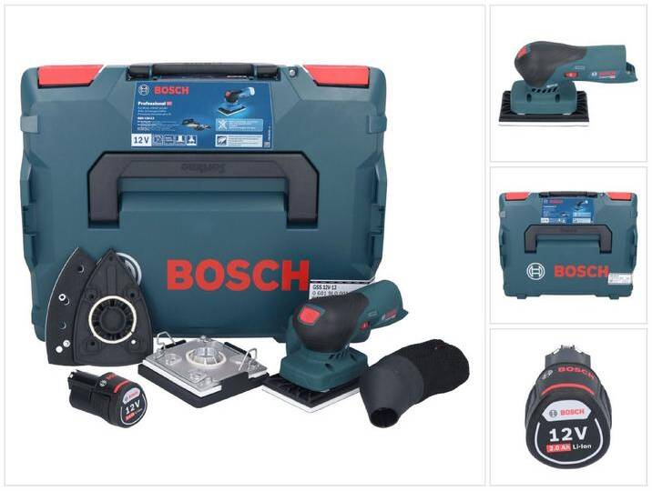 Bosch Professional Akku-Schwingschleifer GSS 12V-13 Professional Akku Schwingschleifer 12 V + 1x Akku 2,0 Ah + von Bosch