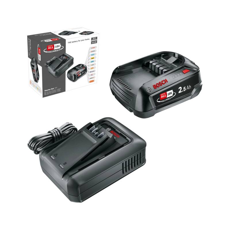 Bosch Akku-Starterset 18 V mit 2,5 Ah & Ladegerät AL 18 V-44 von Bosch