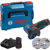Akku-Winkelschleifer gws 12V-76 mit 2x 3,0Ah Akkus + Lader in l-boxx Gr. 1 - Bosch von Bosch