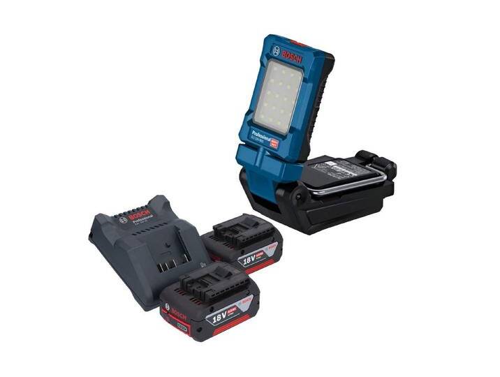 Bosch Professional Baustrahler GLI 18V-800 Professional 18 V 800 lm + 2x Akku 4,0 Ah + Ladegerät von Bosch