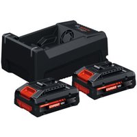 Bosch 18 Volt Akku Starter Set 2 x EXBA 18 V-40 und Ladegerät GAL 12V/18V-80 von Bosch