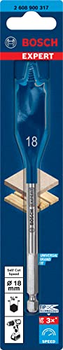 Bosch Professional Flachfräsbohrer Self Cut Speed mit 1/4"-Sechskantschaft (Ø 18 mm), Durchmesser: 18/Gesamtlänge in mm: 152 von Bosch Professional