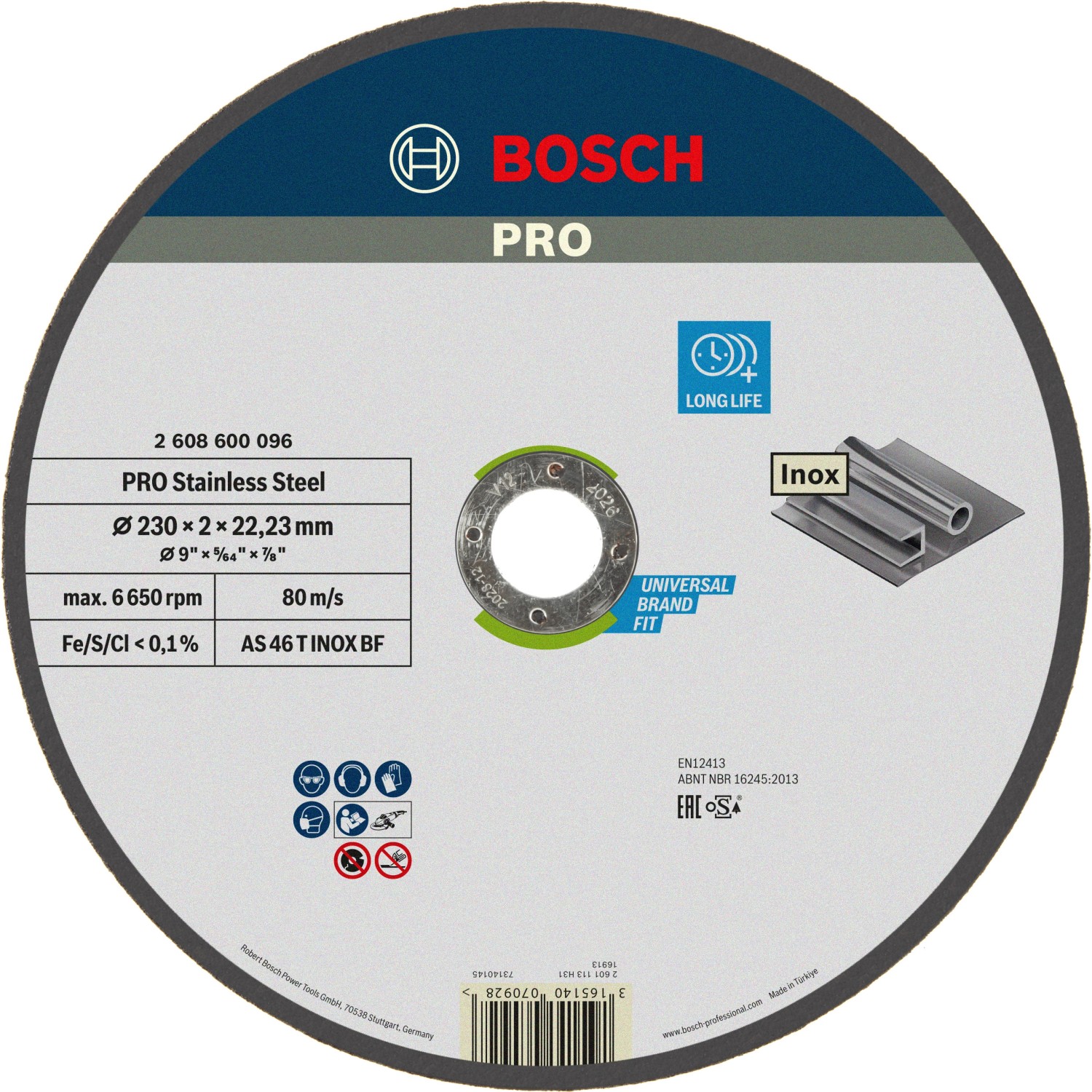 Bosch Schleif-Trennscheibe Inox 230 mm x 2 mm gerade Bosch Schleif-Trennscheibe Inox 230 mm x 2 mm gerade von Bosch PRO