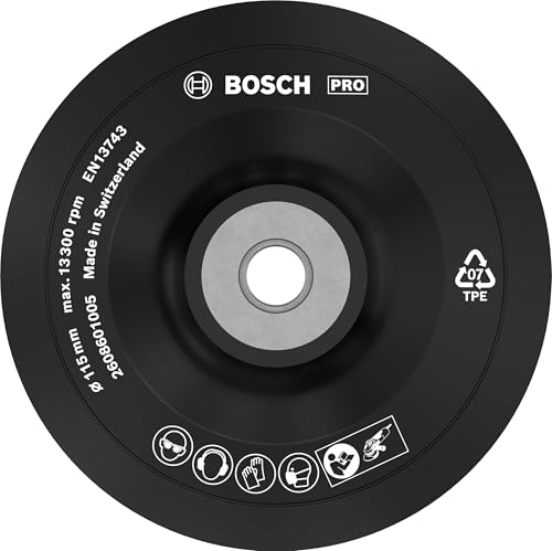 Bosch 1x PRO Backing Pad für kleine Winkelschleifer, M14, weich (Ø 115 mm, Professional Zubehör Kleiner Winkelschleifer) Bosch 1x PRO Backing Pad für kleine Winkelschleifer, M14, weich (Ø 115 mm, Professional Zubehör Kleiner Winkelschleifer) von Bosch