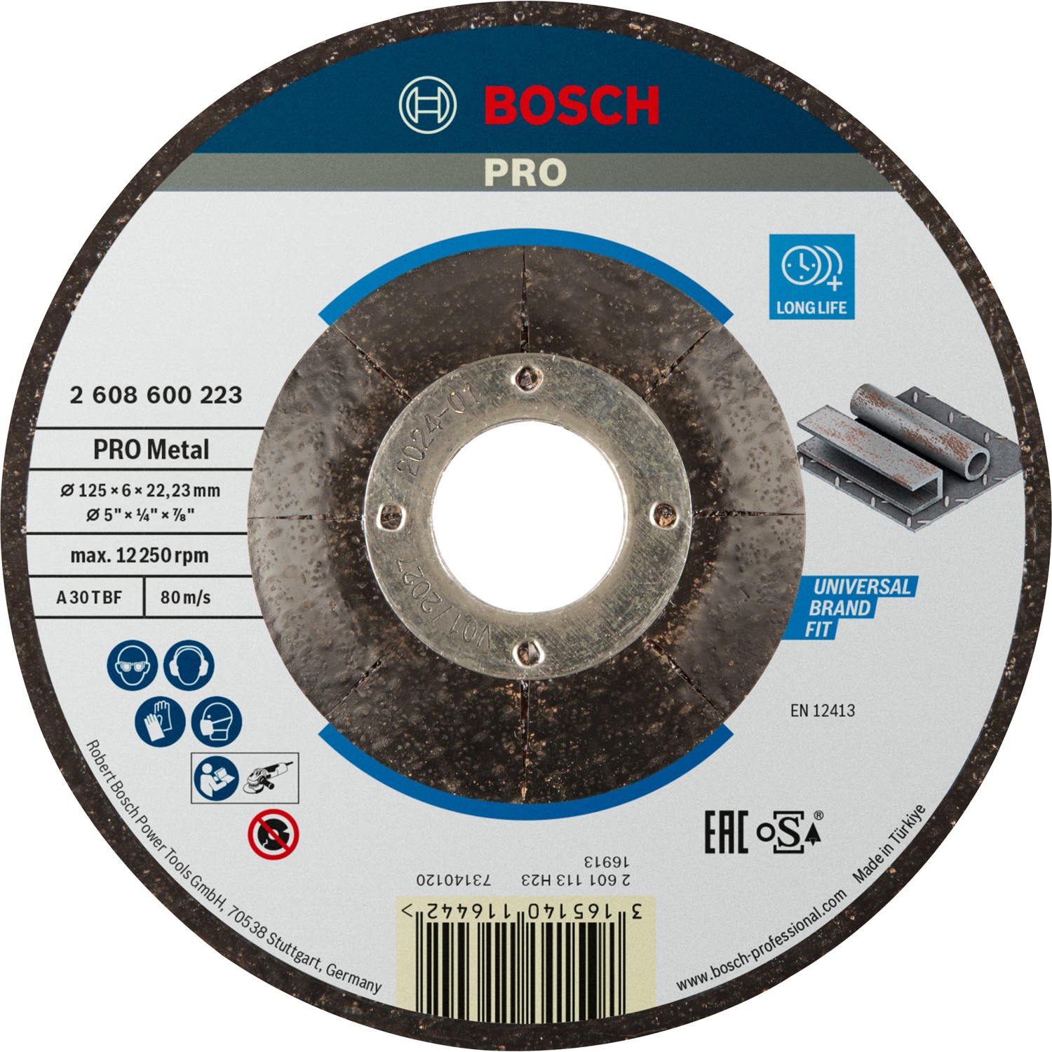 Bosch Schruppscheibe 125 mm x 6 mm für Metall Bosch Schruppscheibe 125 mm x 6 mm für Metall von Bosch PRO