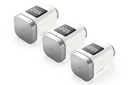 Bosch Smart Home Heizkörperthermostat II, 3er Set, smarte Thermostate mit App-Funktion, kompatibel mit Amazon Alexa, Apple HomeKit, Google Home - Amazon Edition von Bosch Smart Home