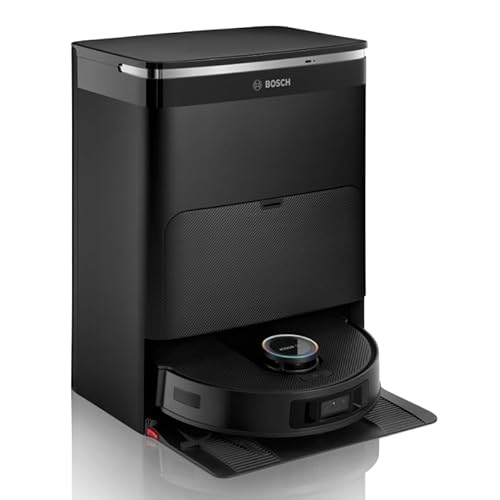 Bosch Spotless Max Cam BCRDW3BX Saugroboter mit Wischfunktion, 11.000 Pa Saugkaft, rotierende Wischpads, Nass-Trocken-Servicestation, Selbstreinigung, Smart Vision Kamera, Steuerung per App, schwarz von Bosch