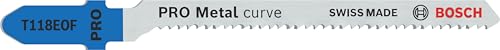 Bosch 5x PRO Metal curve T118EOF Stichsägeblatt (für Stahlbleche, Stahlbleche, Länge 83 mm, Professional Zubehör Stichsäge) von Bosch