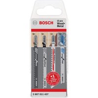 Stichsägeblatt Set Stichsäge Holz und Metall T-Schaft 15teilig 2607011437 - Bosch von Bosch