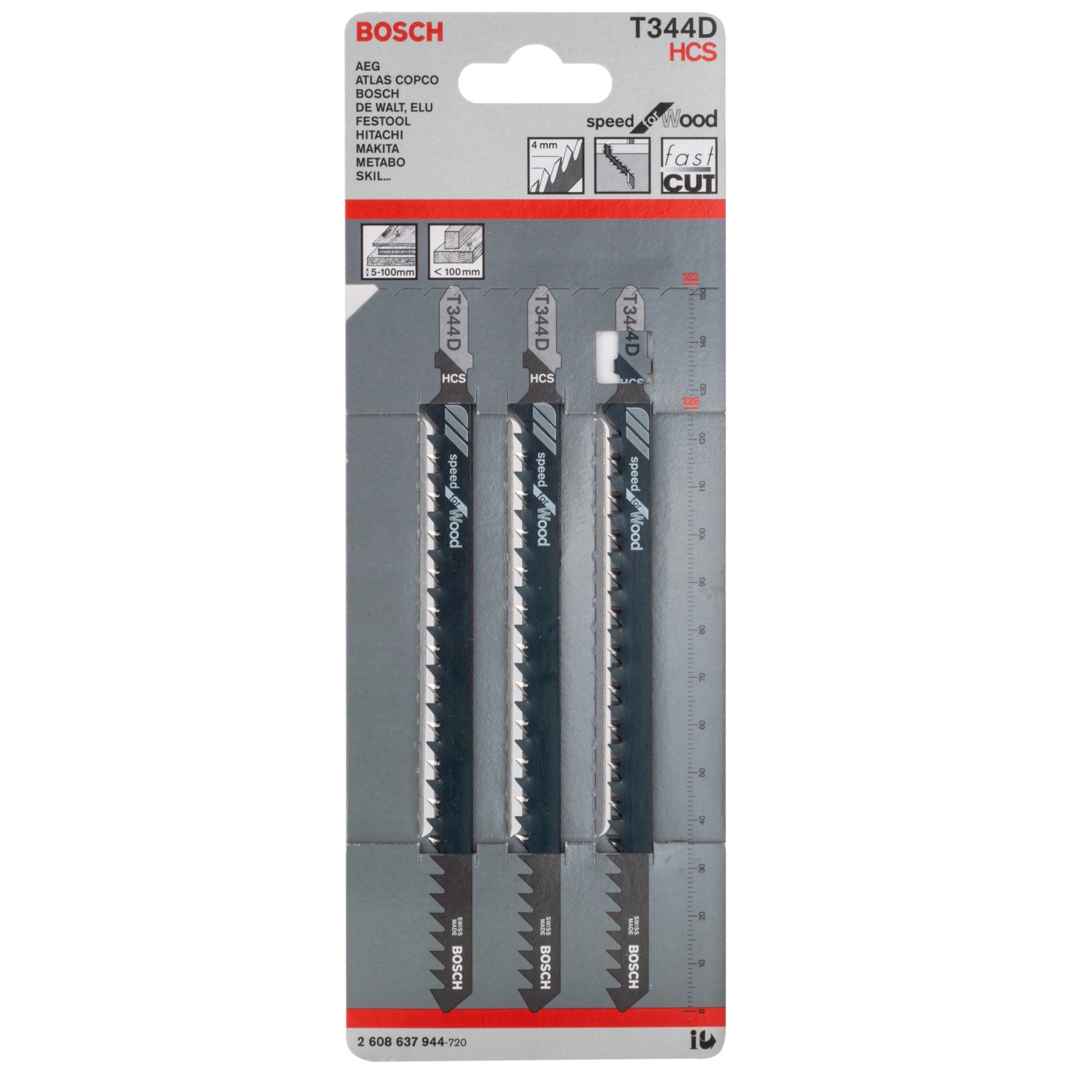 Bosch Stichsägeblatt T 344 D Speed for Wood 3er-Pack Bosch Stichsägeblatt T 344 D Speed for Wood 3er-Pack von Bosch