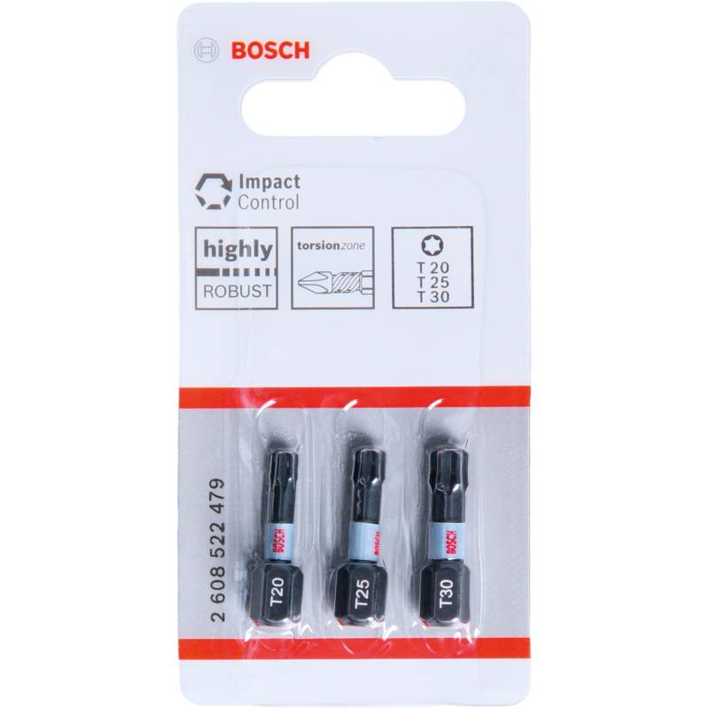 Bosch T20/T25/T30-Schrauberbits Impact Control 3-teilig Bosch T20/T25/T30-Schrauberbits Impact Control 3-teilig von Bosch PRO