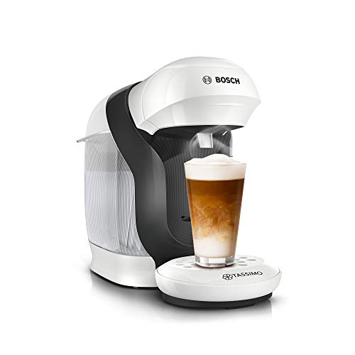 Bosch Hausgeräte Tassimo Style Kapselmaschine TAS1104 Kaffeemaschine by Bosch, über 70 Getränke, vollautomatisch, geeignet für alle Tassen, platzsparend, 1400 W, Weiß/Antharzit von Bosch Hausgeräte