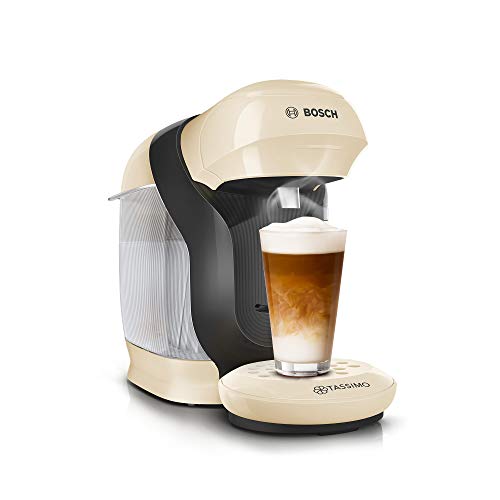 Bosch Hausgeräte Tassimo Style Kapselmaschine TAS1107 Kaffeemaschine by Bosch, über 70 Getränke, vollautomatisch, geeignet für alle Tassen, platzsparend, 1400 W, Crema/Anthrazit von Bosch Hausgeräte