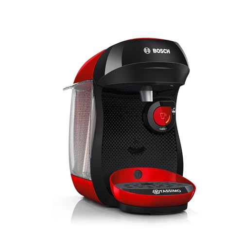 Bosch Tassimo happy friendly Kapselmaschine TAS103E, über 70 Getränke, geeignet für alle Tassen, Abschaltautomatik, nachhaltig, perfekt dosiert, platzsparend, 1400 W, rot/schwarz Bosch Tassimo happy friendly Kapselmaschine TAS103E, über 70 Getränke, geeignet für alle Tassen, Abschaltautomatik, nachhaltig, perfekt dosiert, platzsparend, 1400 W, rot/schwarz von Bosch